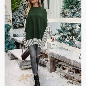 Uniexcosm Women's Mock Neck Poncho Sweater
